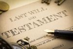 last will and testament with pen